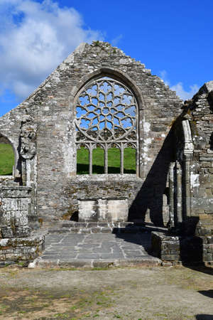 Plovan; France - May 16 2021: ruin of the Languidou chapelのeditorial素材