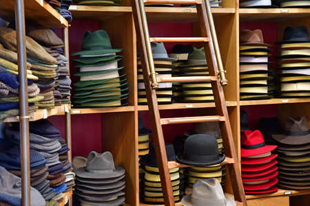 London; England - October 21 2021: hat shop in the Covent Garden districtのeditorial素材