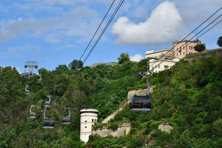 Koblenz; Germany- August 11 2021: the Ehrenbreitstein fortのeditorial素材