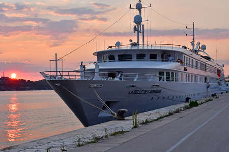 Sibenik,Croatia; - September 5 2021: the picturesque portのeditorial素材
