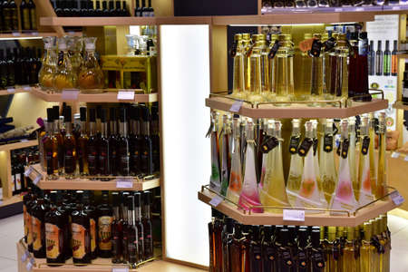 Dubrovnik; Croatia - June 23 2021: shop in the airportのeditorial素材