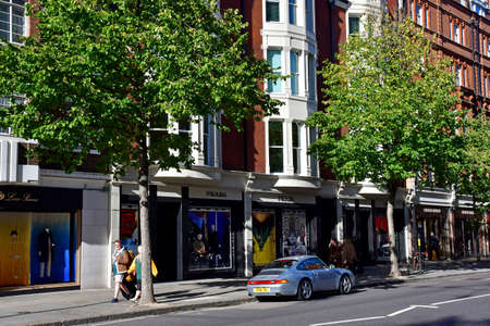 London; England - October 21 2021: the Sloane streetのeditorial素材