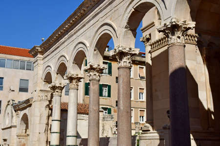 Split, Croatia - September 5 2021: the Diocletian palaceのeditorial素材