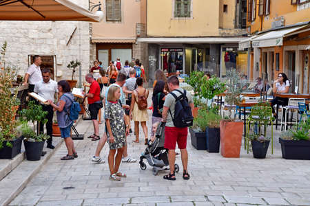 Sibenik,Croatia; - September 5 2021: the picturesque city centerのeditorial素材