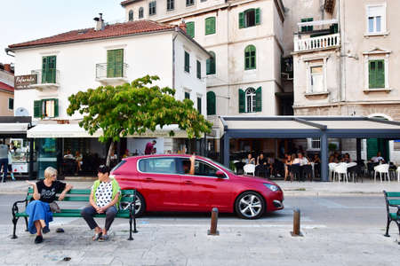 Sibenik,Croatia; - September 5 2021: the picturesque city centerのeditorial素材