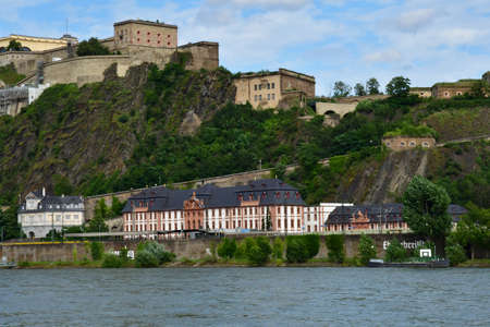 Koblenz; Germany- August 11 2021: the Ehrenbreitstein fortのeditorial素材