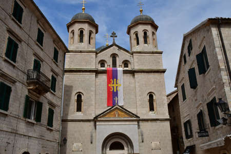 Kotor; Montenegro - September 13 2021: the Saint Nicholas orthodox churchのeditorial素材