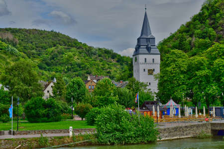 Rhine Valley; Germany- August 11 2021: the valley of medieval castlesのeditorial素材