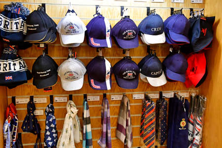 Edinburgh,Scotland - October 21 2021: the souvenir shop of the Britannia Queen boat built in 1953のeditorial素材