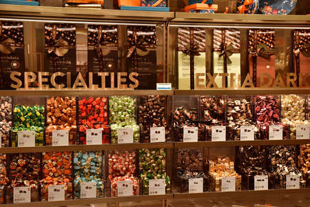 London; England - October 21 2021: Harrods, a famous department storeのeditorial素材