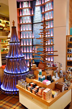 Edinburgh,Scotland - October 21 2021: shop in the old picturesque cityのeditorial素材