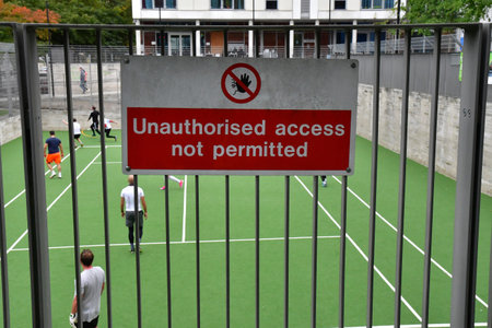 London; England - October 21 2021: a playground in the Swiss Cottage districtのeditorial素材