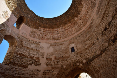 Split, Croatia - September 5 2021: the Diocletian palaceのeditorial素材