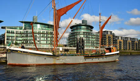 London; England - October 21 2021: a fluvial cruise on the Thames riverのeditorial素材