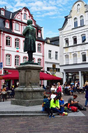 Koblenz; Germany- August 11 2021: the Jesuit squareのeditorial素材