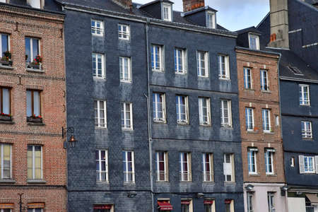Honfleur; France - September 27 2019: the city centerのeditorial素材