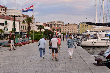 Sibenik,Croatia; - September 5 2021: the picturesque portのeditorial素材