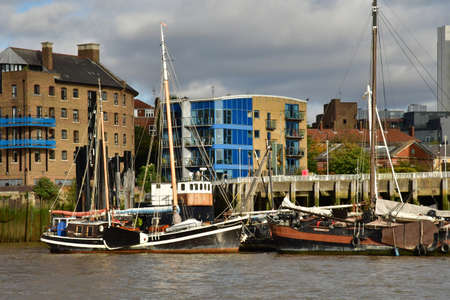 London; England - October 21 2021: a fluvial cruise on the Thames riverのeditorial素材