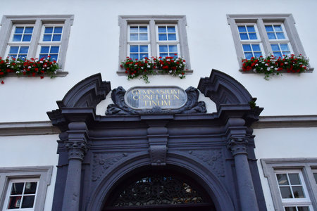 Koblenz; Germany- August 11 2021: the Jesuit squareのeditorial素材