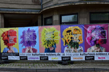 Koblenz; Germany- August 11 2021: the picturesque city in summerのeditorial素材