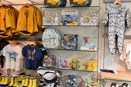 London; England - October 21 2021: the National Maritime Museum gift shopのeditorial素材