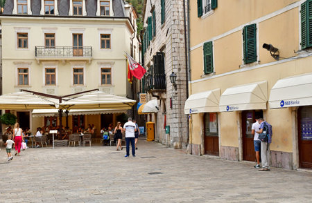 Kotor; Montenegro - September 13 2021: the picturesque old cityのeditorial素材