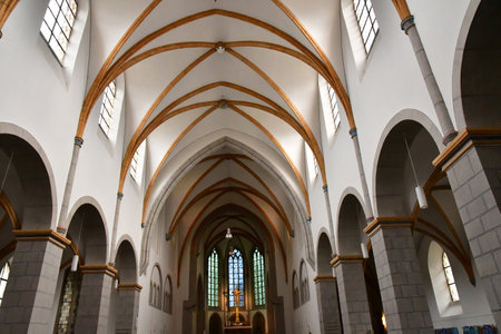 Koblenz; Germany- August 11 2021: the Saint Florin churchのeditorial素材