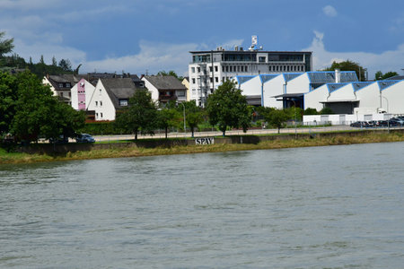 Rhine Valley; Germany- August 11 2021: the valley of medieval castlesのeditorial素材
