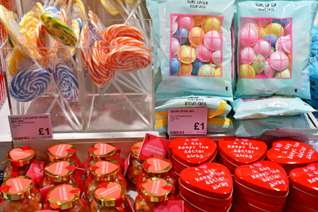 London; England - October 21 2021: shop in the Swiss Cottage districtのeditorial素材