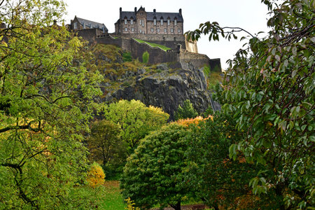 Edinburgh,Scotland - October 21 2021: the old picturesque cityのeditorial素材