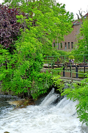 Ivry la Bataille; France - June 23 2021: the picturesque villageのeditorial素材