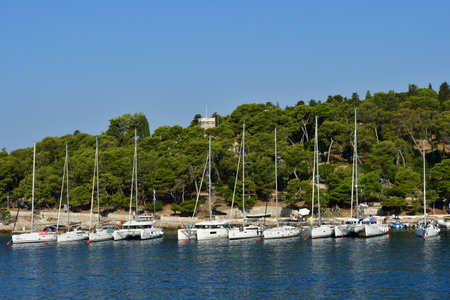Hvar, Croatia - september 5 2021: the picturesque city in summer