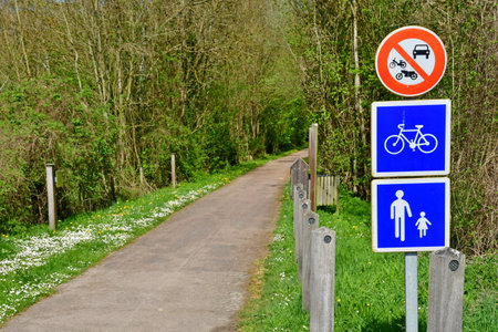 Montreuil sur Epte; France - April 27 2022: the picturesque village