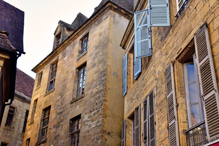 Sarlat la Caneda; France - October 7 2023: the picturesque old cityのeditorial素材