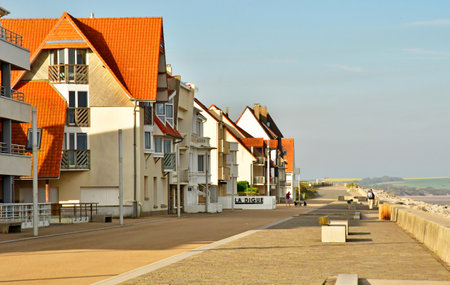 Wissant; France - May 10 2024: the seaside resort cityのeditorial素材