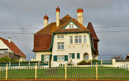 Ambleteuse; France - May 10 2024: the seaside resort cityのeditorial素材