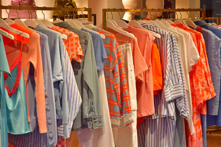 Le Touquet Paris Plage; France - April 20 2024: a cloth shopのeditorial素材