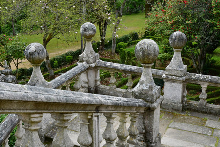 Lamego, Portugal - March 29 2022: the historical sanctuary of Our Lady of Remedios
