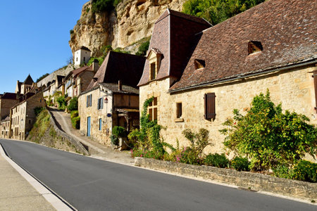 Beynac and Cazenac; France - October 7 2023: the picturesque villageのeditorial素材