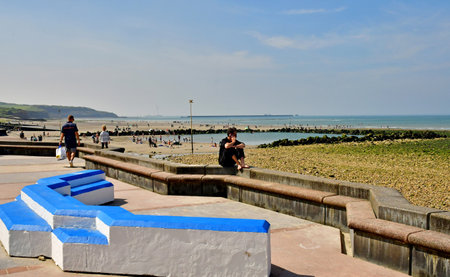 Wimereux; France - May 10 2024: the seaside resort cityのeditorial素材
