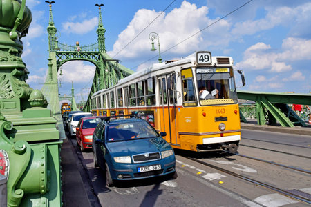 Budapest, Hungary - June 26 2023: the Liberty bridgeのeditorial素材