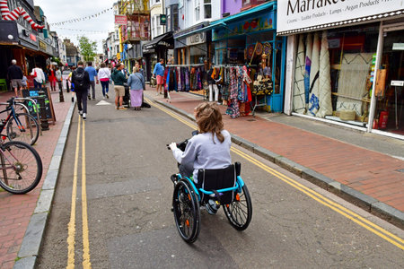 Brighton, England - June 04 2023: the city centerのeditorial素材