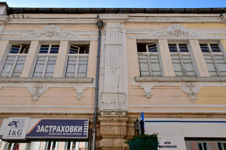 Ruse, Bulgaria - July 2 2023: the picturesque city centerのeditorial素材