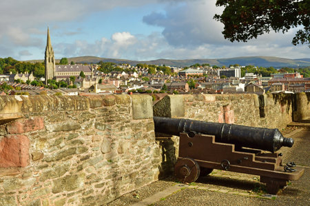 Londonderry; Northern Ireland - September 15 2022: the city centerのeditorial素材