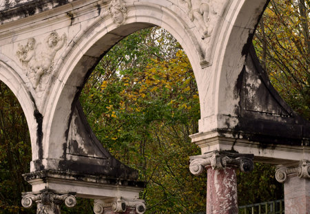 Versailles; France - October 27 2023: the Colonnade grove in the castle parkのeditorial素材