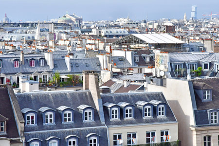 Paris; France - October 10 2024: the city seen from the Pompidou Centerのeditorial素材