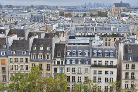 Paris; France - October 10 2024: the city seen from the Pompidou Centerのeditorial素材