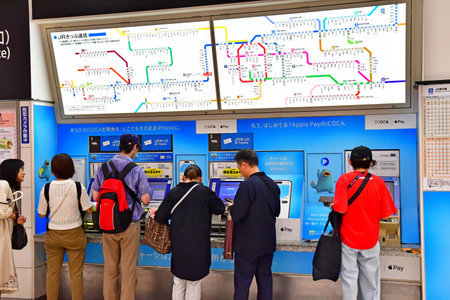 Kobe; Japan - August 22 2024: the Sannomiya station in the city center