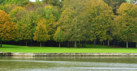 Versailles; France - October 27 2023: the castle parkのeditorial素材