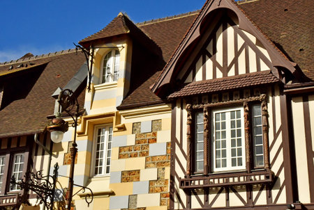 Deauville; France - October 12 2024: the picturesque city centerのeditorial素材